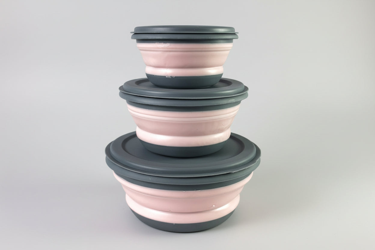 Set da 3 Ciotole Pieghevoli per Animali Domestici – Pratiche e Portatili